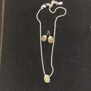 LC Lauren Conrad Two tone Necklace and Earring Set